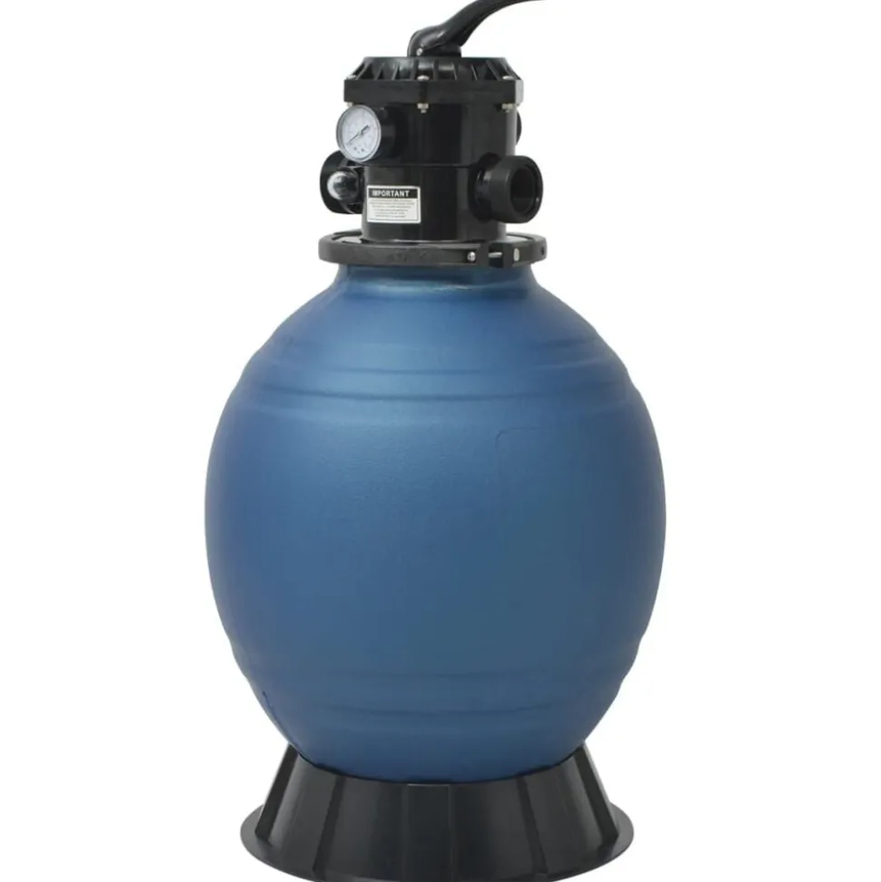 vidaXL Zwembadzandfilter met 6-positie ventiel 460 mm blauw