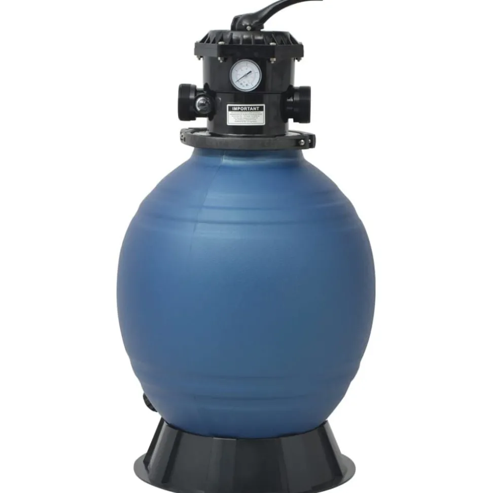 vidaXL Zwembadzandfilter met 6-positie ventiel 460 mm blauw