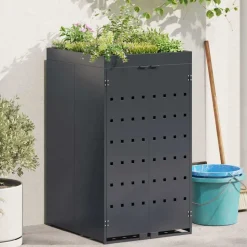 vidaXL Zwenkwagen Opslag met Plantenbakdak voor Enkel 240L Bak
