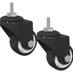 vidaXL Zwenkwiel 2 pcs Zwart 40,4 x 40,4 x 19,7 mm IJs en nylon