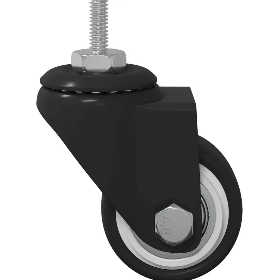 vidaXL Zwenkwiel 2 pcs Zwart 40,4 x 40,4 x 19,7 mm IJs en nylon