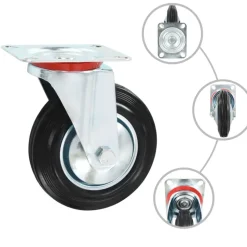 vidaXL Zwenkwielen 4 st 160 mm