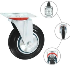vidaXL Zwenkwielen 4 st 160 mm