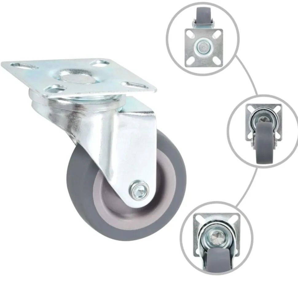 vidaXL Zwenkwielen 24 st 50 mm