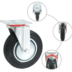 vidaXL Zwenkwielen 4 st 200 mm