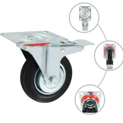 vidaXL Zwenkwielen 4 st 100 mm