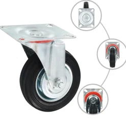 vidaXL Zwenkwielen 4 st 100 mm