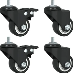 vidaXL Zwenkwielen 4 stuks 35 mm ijzer zwart