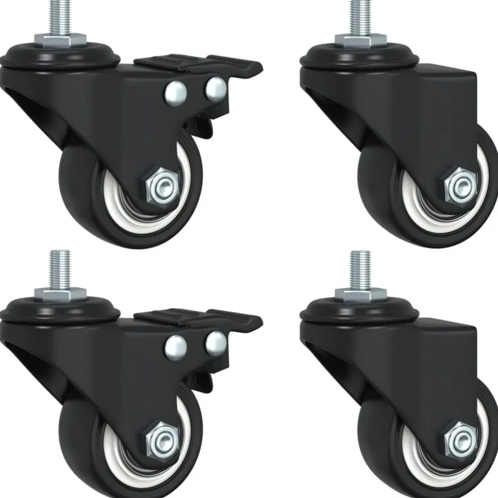 vidaXL Zwenkwielen 4 stuks 35 mm ijzer zwart