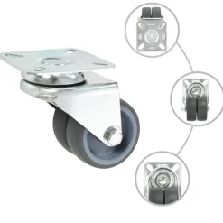 vidaXL Zwenkwielen dubbel 4 st 50 mm