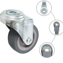vidaXL Zwenkwielen met boutgaten 4 st 50 mm
