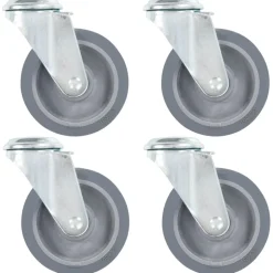 vidaXL Zwenkwielen met boutgaten 4 st 100 mm