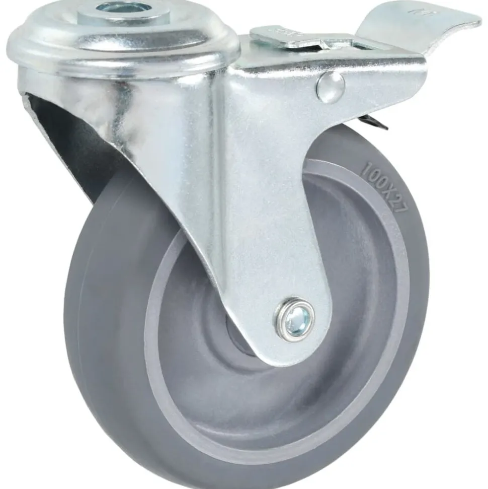 vidaXL Zwenkwielen met boutgaten 4 st 100 mm