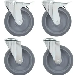 vidaXL Zwenkwielen met boutgaten 4 st 125 mm
