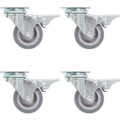 vidaXL Zwenkwielen met dubbele remmen 4 st 50 mm