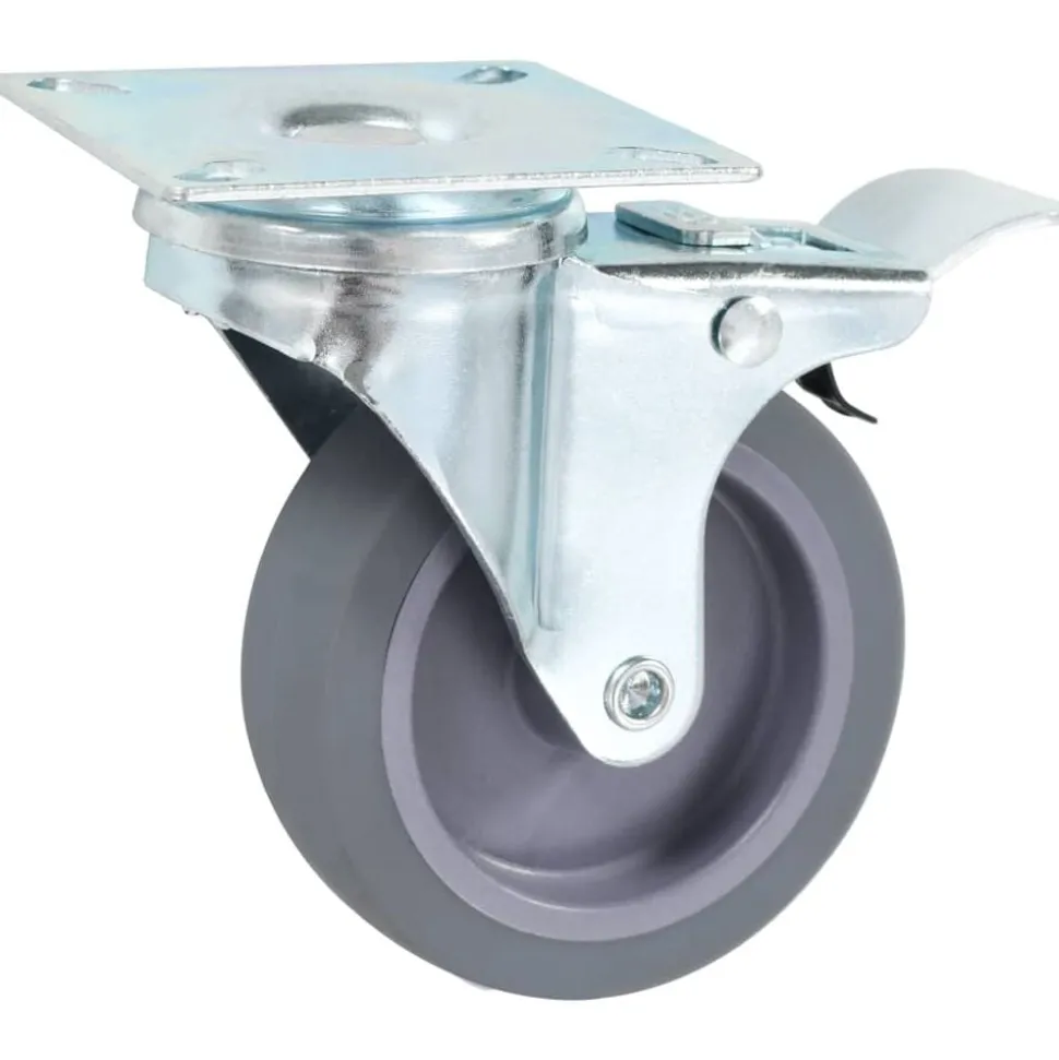 vidaXL Zwenkwielen met dubbele remmen 4 st 75 mm