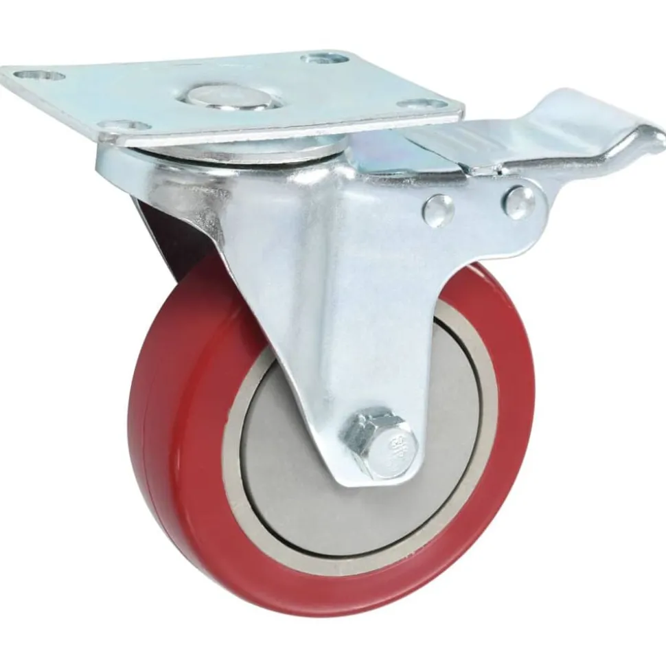 vidaXL Zwenkwielen met dubbele remmen 4 st 100 mm