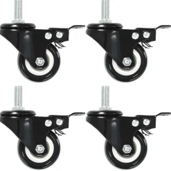 vidaXL Zwenkwielen met remmen 4 st 50 mm