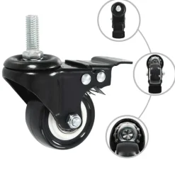 vidaXL Zwenkwielen met remmen 4 st 50 mm