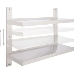 vidaXL Zwevend schap 2-laags 100x30 cm roestvrij staal