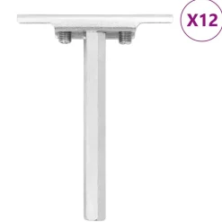 vidaXL Zwevende plankdragers 12st onzichtbaar Ø12x100 mm koolstofstaal
