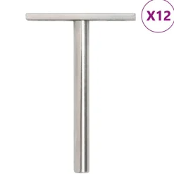 vidaXL Zwevende plankdragers 12st onzichtbaar Ø10x100 mm koolstofstaal